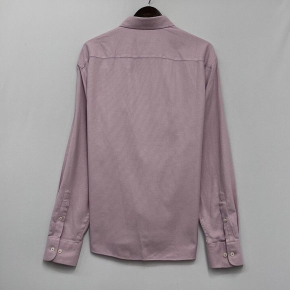 UNTUCKit Men's Button Front Flannel Shirt Mauve Pink Wrinkle Free Cotton XXL guc - Picture 5 of 10